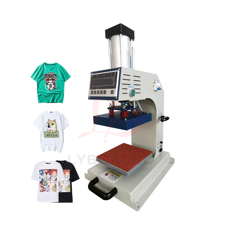 Leatherwork Press - Pneumatische Heißpressmaschine Automatische Dauerbetrieb für T-Shirt-Druck