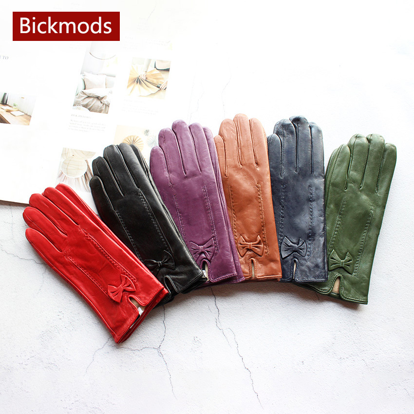 Leather Work Winter Gloves - Winter Warme Farbige Leder Wloves Damenmode
