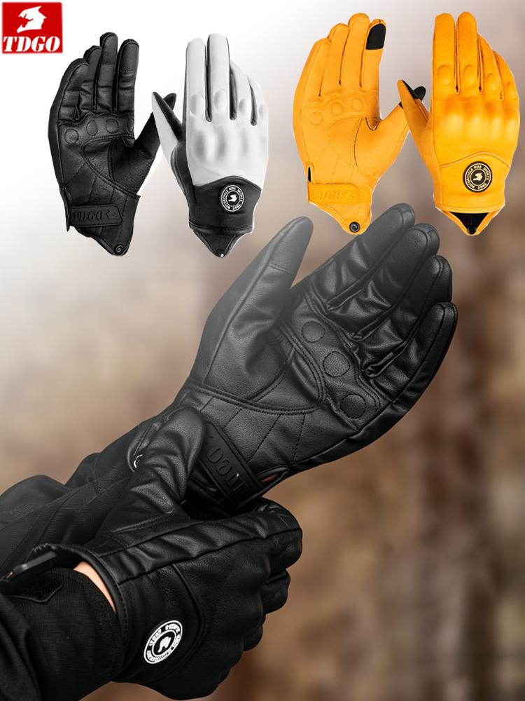 Leather Work Winter Gloves - Motorrad-Handschuhe, atmungsaktiv, für den Einsatz im