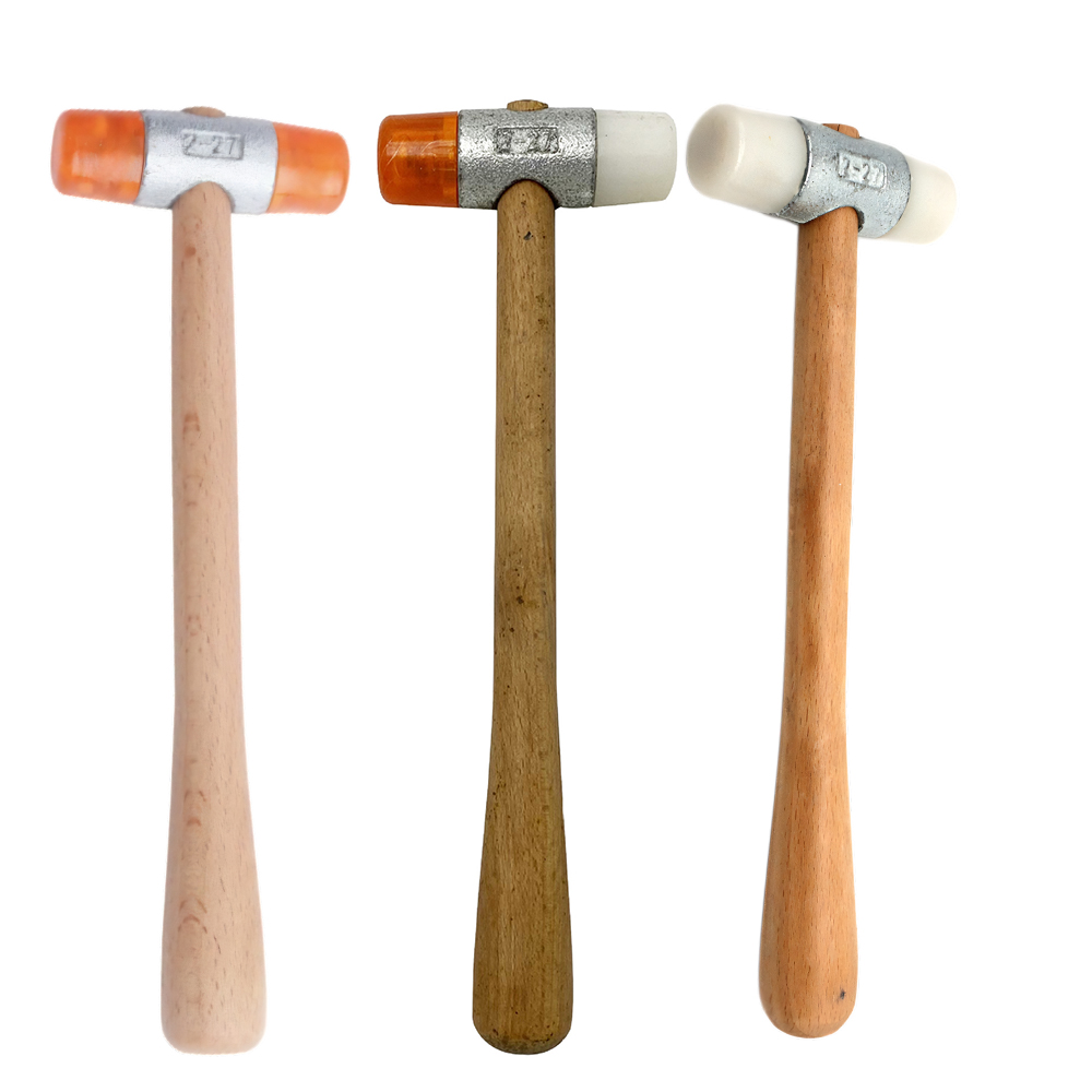 Leatherwork Press - Double-Face Nylon-Hammer mit Holzgriff, Schmuckformung, Metallstanzen,