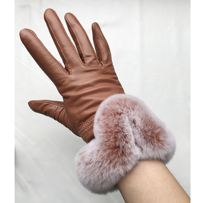 Leather Work Winter Gloves - Frauen Winter Echtem Schaffell leder Handschuh