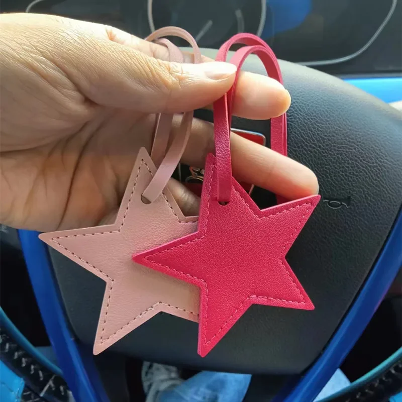 Leatherwork Ruler - Stern PU Leder Quasten Schlüsselanhänger Charms