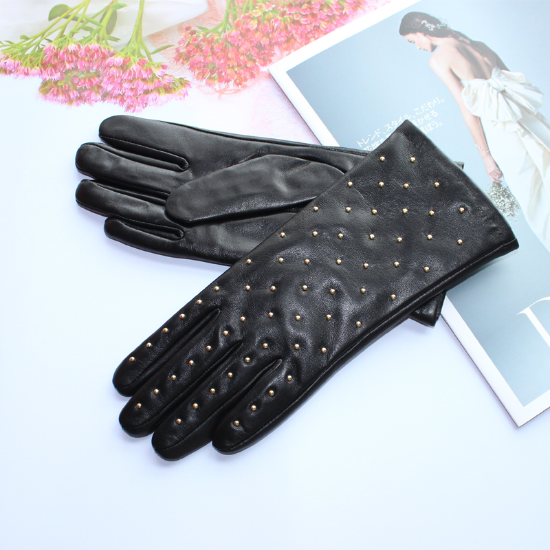 Leather Work Winter Gloves - Neue frauen Schaffell Handschuhe Leder Mode