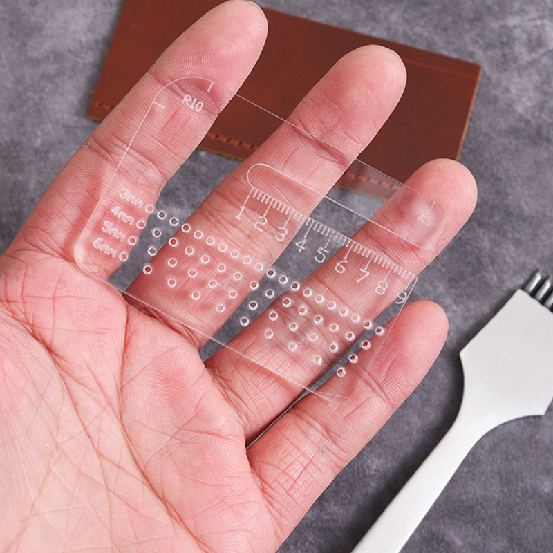 Leatherwork Ruler - 4mm Verdicktes Transparentes Acryl-Lineal Multifunktionales Lineal