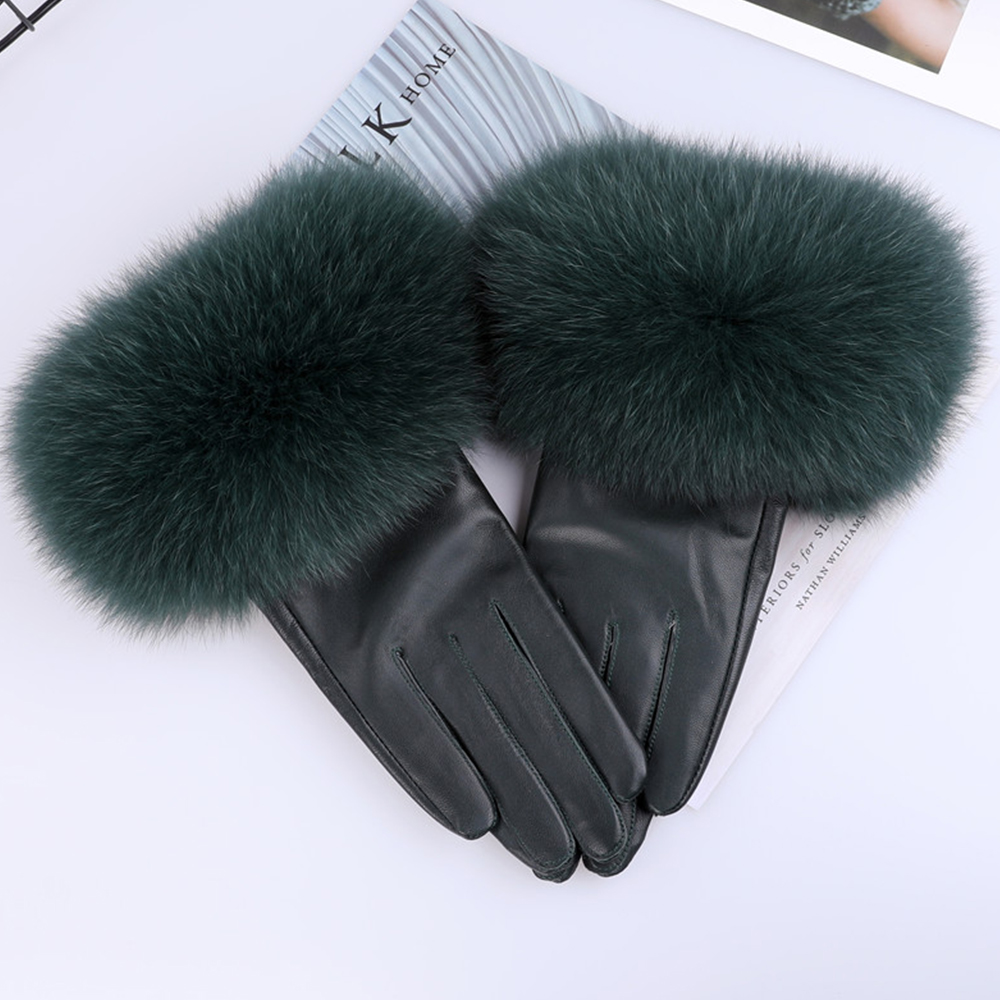Schaffell Natürliche Fuchs Pel – Leather Work Winter Gloves Bewertung und Preis