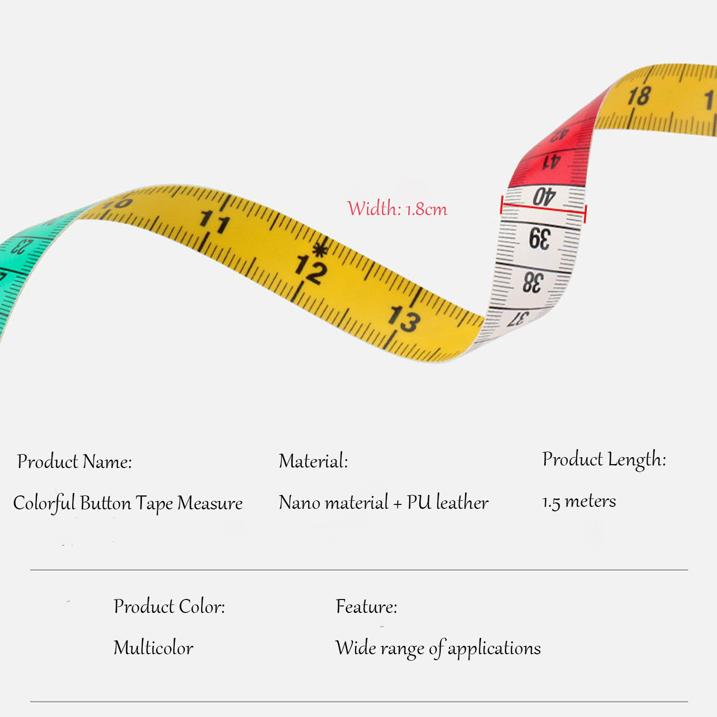 Buntes 1,5 m langes, doppelsei – Leatherwork Ruler Bewertung und Preis