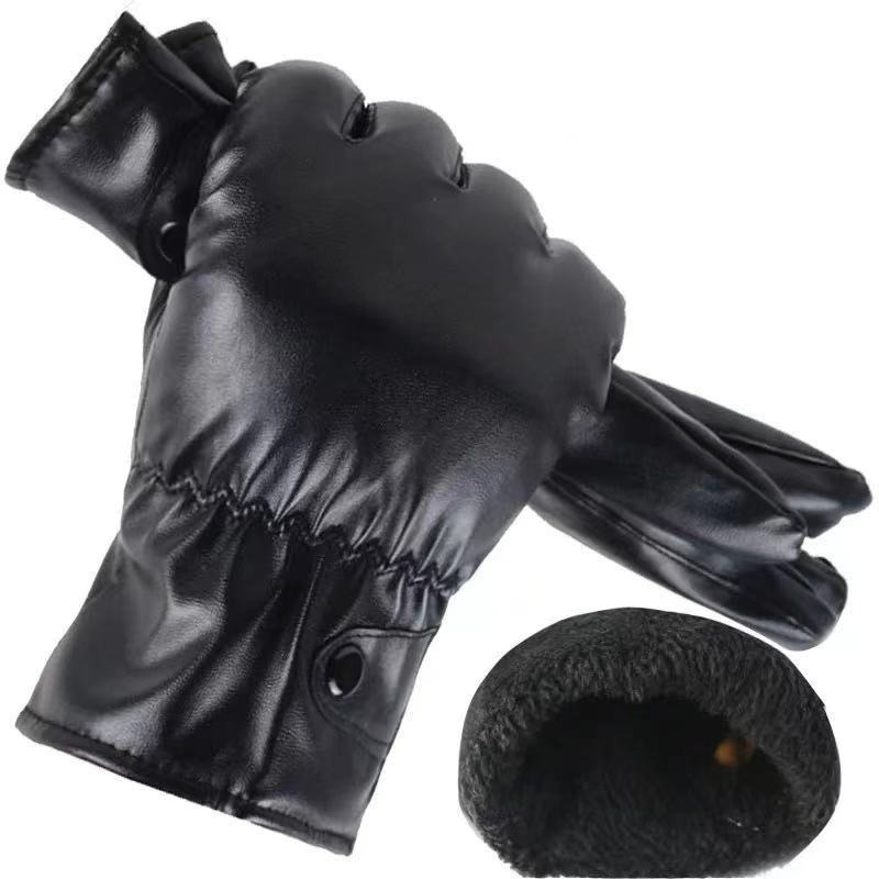Winter Mode Schwarz PU Leder H – Leather Work Winter Gloves Bewertung und Preis