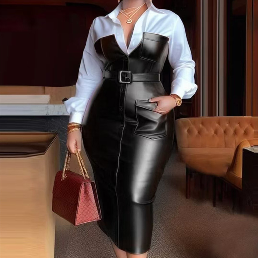 Damenkleid aus Kunstleder, mit – Leatherwork Midnight Bewertung und Preis