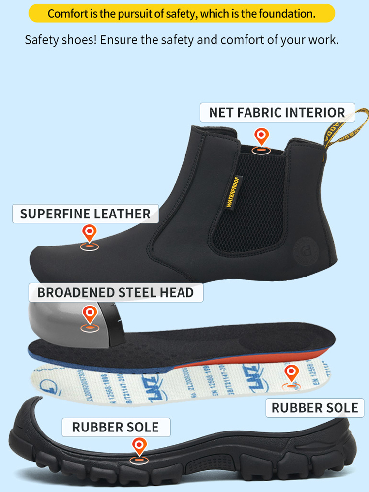 Wasserdichte Arbeitsstiefel fü – Leather Work Fabric Bewertung und Preis