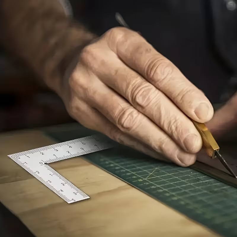 Mini L-förmiges Edelstahl-Line – Leatherwork Ruler Bewertung und Preis