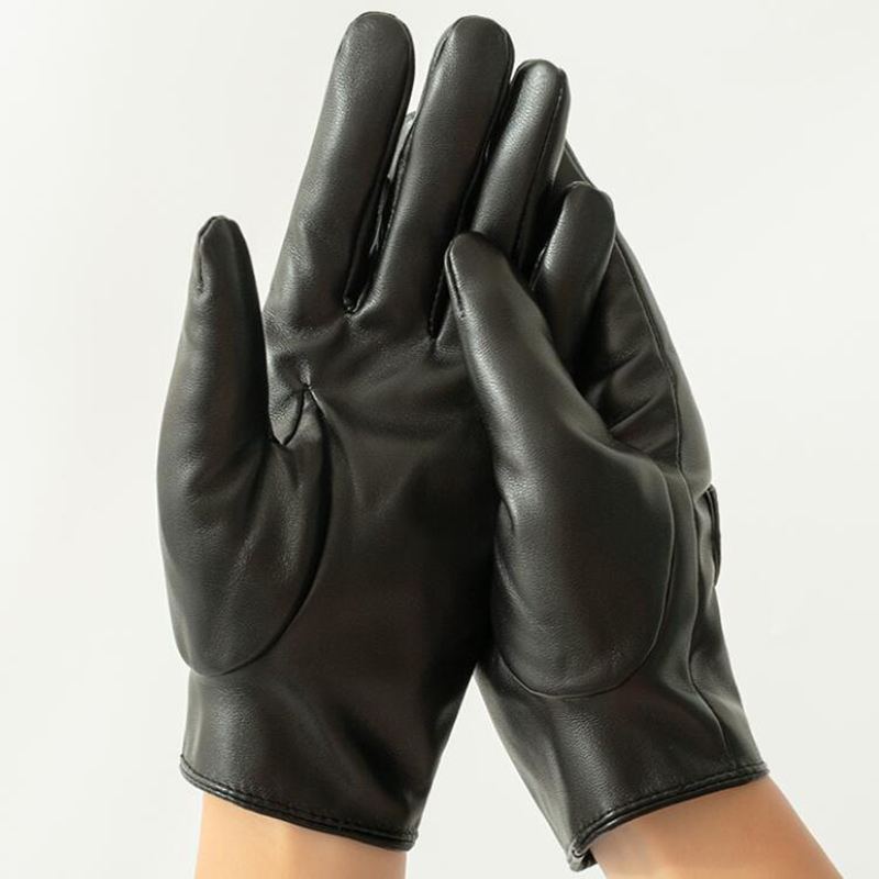 Frauen Hohl Pfirsich Herz PU L – Leather Work Winter Gloves Bewertung und Preis